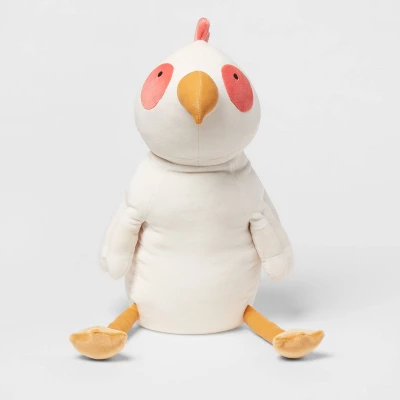 Chicken Weighted Plush Kids' Throw Pillow White - Pillowfort™ 3 Chicken Weighted Plush Kids' Throw Pillow White - Pillowfort™ - Image 3