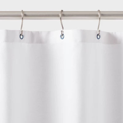 Kids' Shower Curtain White With Teal Border - Pillowfort™: Abstract Twill, Green, OEKO-TEX Certified, 72"x72" 2 Kids' Shower Curtain White With Teal Border - Pillowfort™: Abstract Twill, Green, OEKO-TEX Certified, 72"x72" - Image 2