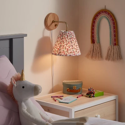 2pk Floral Shade Kids' Wall Sconces - Pillowfort™ 2 2pk Floral Shade Kids' Wall Sconces - Pillowfort™ - Image 2