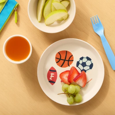 Kids' Sports Bamboo Melamine Plate - Pillowfort™ 1 Kids' Sports Bamboo Melamine Plate - Pillowfort™