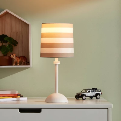 Striped Kids' Accent Lamp Gray - Pillowfort™ 2 Striped Kids' Accent Lamp Gray - Pillowfort™ - Image 2