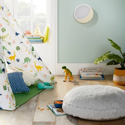 Faux Fur Floor Kids' Pillow Gray - Pillowfort™ 2 Faux Fur Floor Kids' Pillow Gray - Pillowfort™ - Image 2