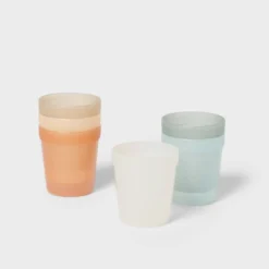 Kids' 8 Fl Oz Plastic Short Tumbler - Pillowfort™: Multicolored, Set Of 6, Microwave & Dishwasher Safe -Baby House GUEST 0f0d379e 5788 4e6f a679 499ec2c26cef