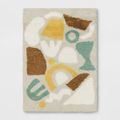 Eclectic Shapes Area Kids' Rug Pink/Mint - Pillowfort™ 5 Eclectic Shapes Area Kids' Rug Pink/Mint - Pillowfort™ - Image 5