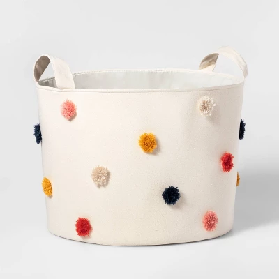 Pom-Pom Kids' Storage Basket Cream - Pillowfort™ 6 Pom-Pom Kids' Storage Basket Cream - Pillowfort™ - Image 6