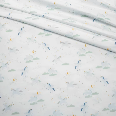 Unicorn Microfiber Kids' Sheet Set Blue - Pillowfort™ 3 Unicorn Microfiber Kids' Sheet Set Blue - Pillowfort™ - Image 3