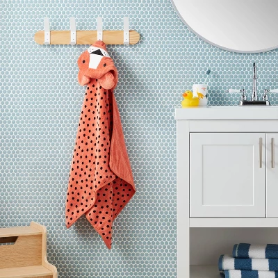25"x50" Cheetah Kids' Hooded Towel Orange - Pillowfort™ 1 25"x50" Cheetah Kids' Hooded Towel Orange - Pillowfort™