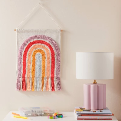 Rainbow Kids' Tapestry - Pillowfort™: Multicolored Cotton Wall Art, Vertical Spring Sky Decor, 14"x13" 1 Rainbow Kids' Tapestry - Pillowfort™: Multicolored Cotton Wall Art, Vertical Spring Sky Decor, 14"x13"