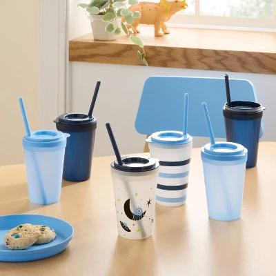 Kids' 18pc Plastic Drinkware Set Green/Blue - Pillowfort™ 1 Kids' 18pc Plastic Drinkware Set Green/Blue - Pillowfort™