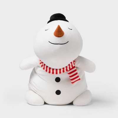 Holiday Snowman Weighted Plush Kids' Throw Pillow White - Pillowfort™ 3 Holiday Snowman Weighted Plush Kids' Throw Pillow White - Pillowfort™ - Image 3