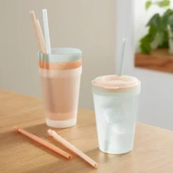 Kids' 6pc Plastic Tumbler Straws - Pillowfort™: Reusable Drinkware Accessories For Kids
