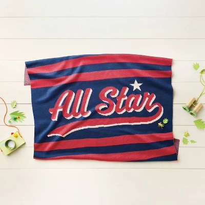 48"x58" All Star Knit Kids' Throw Blanket Red- Pillowfort™ 1 48"x58" All Star Knit Kids' Throw Blanket Red- Pillowfort™