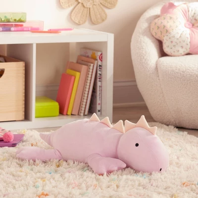 Dinosaur Weighted Plush Kids' Throw Pillow Purple - Pillowfort™ 1 Dinosaur Weighted Plush Kids' Throw Pillow Purple - Pillowfort™