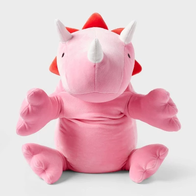 Dinosaur Weighted Plush Kids' Throw Pillow Bright Pink - Pillowfort™ 3 Dinosaur Weighted Plush Kids' Throw Pillow Bright Pink - Pillowfort™ - Image 3