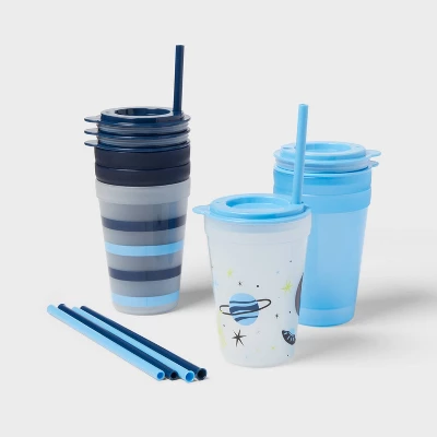 Kids' 18pc Plastic Drinkware Set Green/Blue - Pillowfort™ 4 Kids' 18pc Plastic Drinkware Set Green/Blue - Pillowfort™ - Image 4