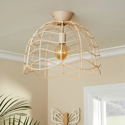 Rattan Kids' Pendant Natural - Pillowfort™ 2 Rattan Kids' Pendant Natural - Pillowfort™ - Image 2
