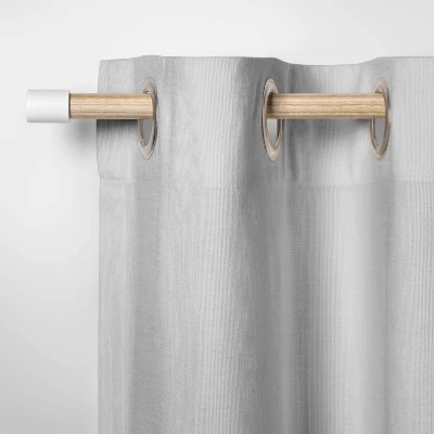 White Finial Kids' Curtain Rod Natural Wood - Pillowfort™ 2 White Finial Kids' Curtain Rod Natural Wood - Pillowfort™ - Image 2
