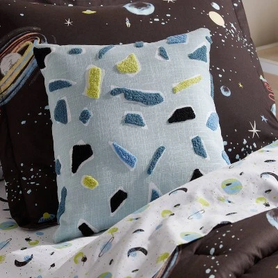 Blue Terrazzo Kids' Decorative Pillow - Pillowfort™ 1 Blue Terrazzo Kids' Decorative Pillow - Pillowfort™