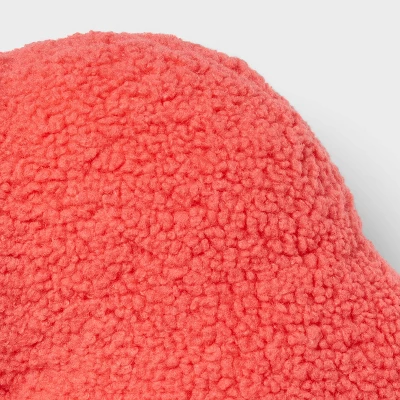 Flower Boucle Kids' Decorative Pillow Coral Red - Pillowfort™ 3 Flower Boucle Kids' Decorative Pillow Coral Red - Pillowfort™ - Image 3