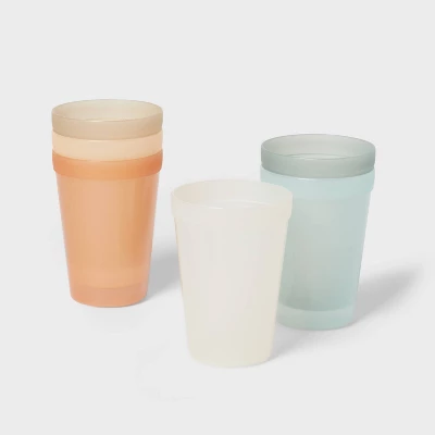 Kids' 15 Fl Oz Plastic Tall Tumbler - Pillowfort™: Microwave & Dishwasher Safe, Set Of 6, Multicolored 3 Kids' 15 Fl Oz Plastic Tall Tumbler - Pillowfort™: Microwave & Dishwasher Safe, Set Of 6, Multicolored - Image 3
