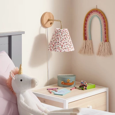 2pk Floral Shade Kids' Wall Sconces - Pillowfort™ 1 2pk Floral Shade Kids' Wall Sconces - Pillowfort™