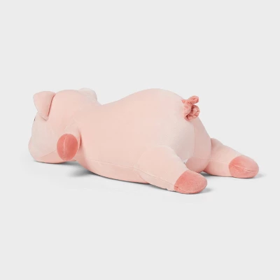 Pig Weighted Plush Kids' Throw Pillow Pink - Pillowfort™ 2 Pig Weighted Plush Kids' Throw Pillow Pink - Pillowfort™ - Image 2