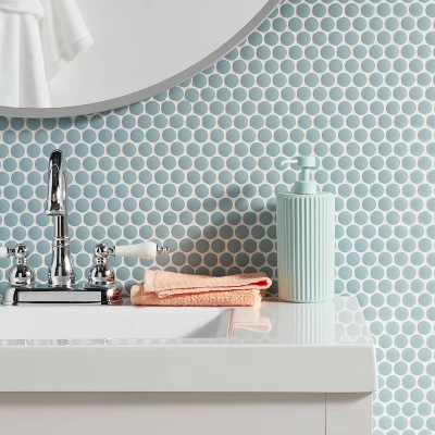 Fluted Kids' Soap Dispenser Teal - Pillowfort™: Plastic Hand Soap Pump For Bathroom, 450ml Capacity 1 Fluted Kids' Soap Dispenser Teal - Pillowfort™: Plastic Hand Soap Pump For Bathroom, 450ml Capacity