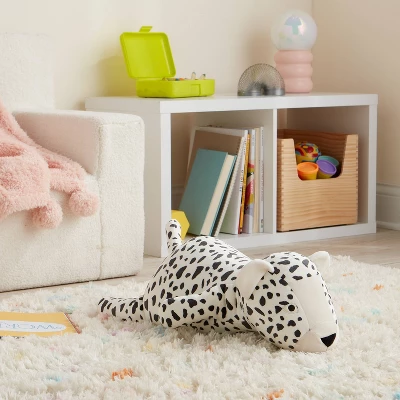 Cheetah Weighted Plush Kids' Throw Pillow Black And White - Pillowfort™ 1 Cheetah Weighted Plush Kids' Throw Pillow Black And White - Pillowfort™