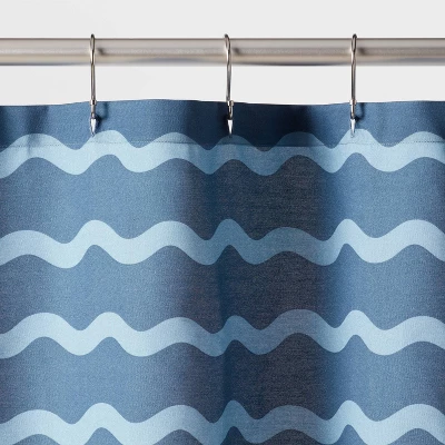 Wave Kids' Shower Curtain Blue - Pillowfort™ 2 Wave Kids' Shower Curtain Blue - Pillowfort™ - Image 2