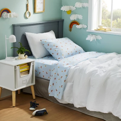 Rainbow Microfiber Kids' Sheet Set Scatter - Pillowfort™ 1 Rainbow Microfiber Kids' Sheet Set Scatter - Pillowfort™