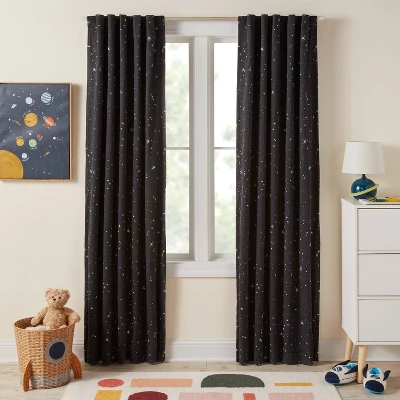 42"W X 84"L Space Kid's Blackout Window Curtain Panel - Pillowfort™ 1 42"W X 84"L Space Kid's Blackout Window Curtain Panel - Pillowfort™