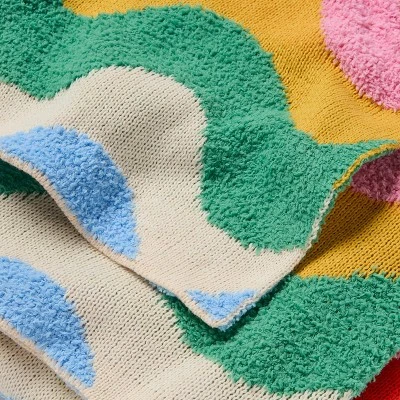 48"x58" Holiday Wavy Striped Knit Kids' Throw Blanket - Pillowfort™ 2 48"x58" Holiday Wavy Striped Knit Kids' Throw Blanket - Pillowfort™ - Image 2