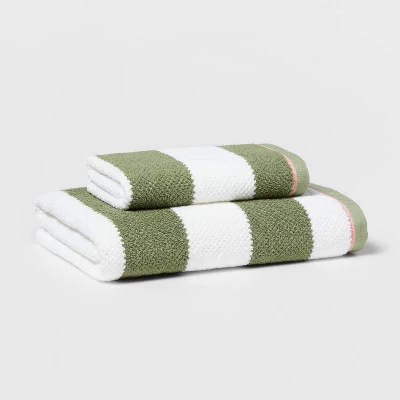Striped Kids’ Towel Green With SILVADUR™ Antimicrobial Technology Green - Pillowfort™ 3 Striped Kids’ Towel Green With SILVADUR™ Antimicrobial Technology Green - Pillowfort™ - Image 3