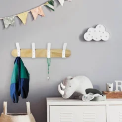 Metal And Wood Hanging Kids' Wall Hooks White - Pillowfort™ 8 Metal And Wood Hanging Kids' Wall Hooks White - Pillowfort™ -Baby House GUEST 58464b19 7cfd 4eee bc98 110e58e1429b