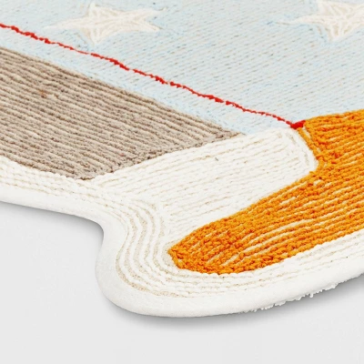 Rocket Shaped Kids' Accent Rug - Pillowfort™ 3 Rocket Shaped Kids' Accent Rug - Pillowfort™ - Image 3