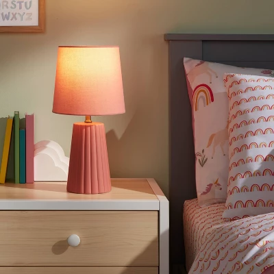 Tapered Ribbed Kids' Table Lamp - Pillowfort™ 2 Tapered Ribbed Kids' Table Lamp - Pillowfort™ - Image 2