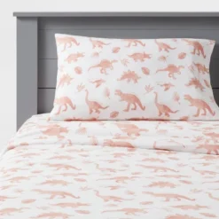 Dinosaur Cotton Kids' Sheet Set Pink - Pillowfort™ 7 Dinosaur Cotton Kids' Sheet Set Pink - Pillowfort™ -Baby House GUEST 5f72dc08 f306 451f 8b41 5448571be6f9