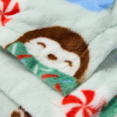 50"x60" Holiday Treats Fuzzy Kids' Throw Blanket Mint Green - Pillowfort™ 2 50"x60" Holiday Treats Fuzzy Kids' Throw Blanket Mint Green - Pillowfort™ - Image 2