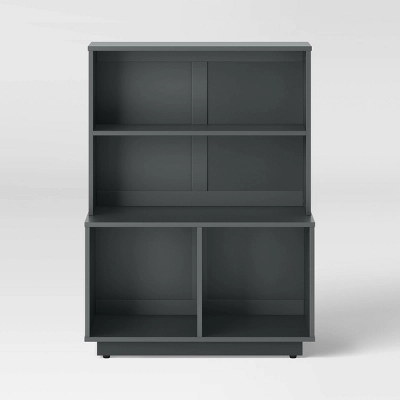 Modern Modular Kids' Bookcase Dark Gray - Pillowfort™ 2 Modern Modular Kids' Bookcase Dark Gray - Pillowfort™ - Image 2