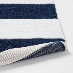 Rugby Striped Kids' Bath Rug Navy - Pillowfort™ 5 Rugby Striped Kids' Bath Rug Navy - Pillowfort™ -Baby House GUEST 762155a6 5a16 44cb 9543 ebdc34fd8281