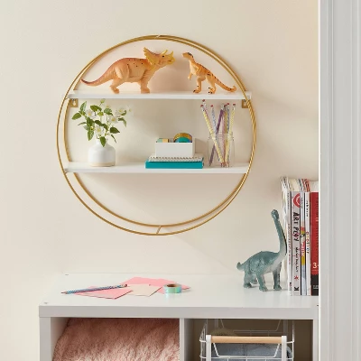 Kids' Round Shelf With Gold Wire - Pillowfort™ 1 Kids' Round Shelf With Gold Wire - Pillowfort™