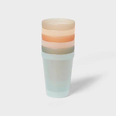 Kids' 15 Fl Oz Plastic Tall Tumbler - Pillowfort™: Microwave & Dishwasher Safe, Set Of 6, Multicolored 2 Kids' 15 Fl Oz Plastic Tall Tumbler - Pillowfort™: Microwave & Dishwasher Safe, Set Of 6, Multicolored - Image 2