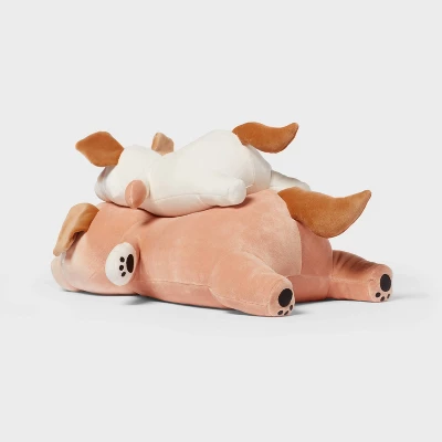 Dog And Baby Weighted Plush Kids' Throw Pillow Brown - Pillowfort™ 2 Dog And Baby Weighted Plush Kids' Throw Pillow Brown - Pillowfort™ - Image 2