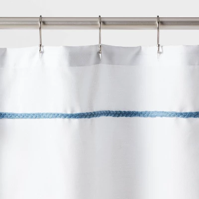 Multi Striped With Tassels Kids' Shower Curtain - Pillowfort™ 2 Multi Striped With Tassels Kids' Shower Curtain - Pillowfort™ - Image 2