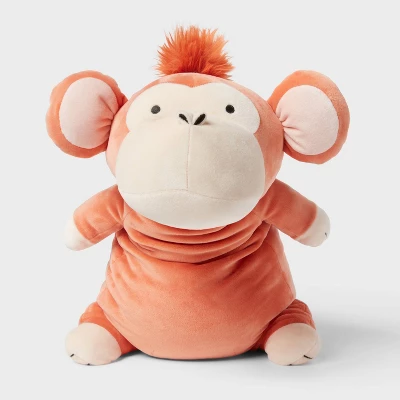 Monkey Weighted Plush Kids' Throw Pillow Orange - Pillowfort™ 3 Monkey Weighted Plush Kids' Throw Pillow Orange - Pillowfort™ - Image 3