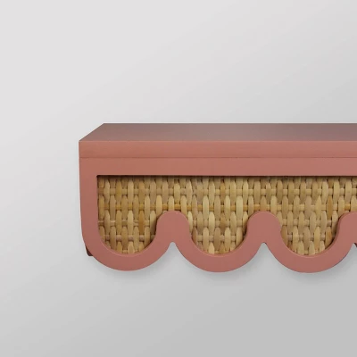 Rattan Kids' Shelf Pink - Pillowfort™ 2 Rattan Kids' Shelf Pink - Pillowfort™ - Image 2