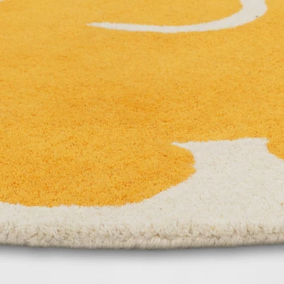 54" Sunshine Wool Kids' Rug Round - Pillowfort™ 1 54" Sunshine Wool Kids' Rug Round - Pillowfort™