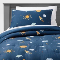 Space Cotton Kids' Comforter Set Navy - Pillowfort™ 9 Space Cotton Kids' Comforter Set Navy - Pillowfort™ -Baby House GUEST 8336978e ac9a 4e56 ba2a 8d32ddca34a7