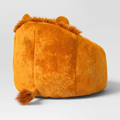 Kids' Lion Bean Bag Brown - Pillowfort™: Upholstered Chair For Kids 3-9, Indoor Animal Pattern, Polystyrene Beads 3 Kids' Lion Bean Bag Brown - Pillowfort™: Upholstered Chair For Kids 3-9, Indoor Animal Pattern, Polystyrene Beads - Image 3