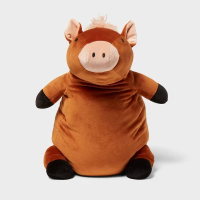 Horse Weighted Plush Kids' Throw Pillow Brown - Pillowfort™ 3 Horse Weighted Plush Kids' Throw Pillow Brown - Pillowfort™ - Image 3